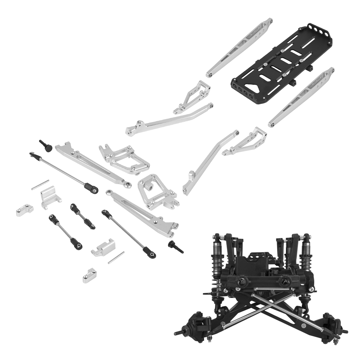 Servo Kit - Aluminiowy zestaw zawieszenia SCX10 II Twin