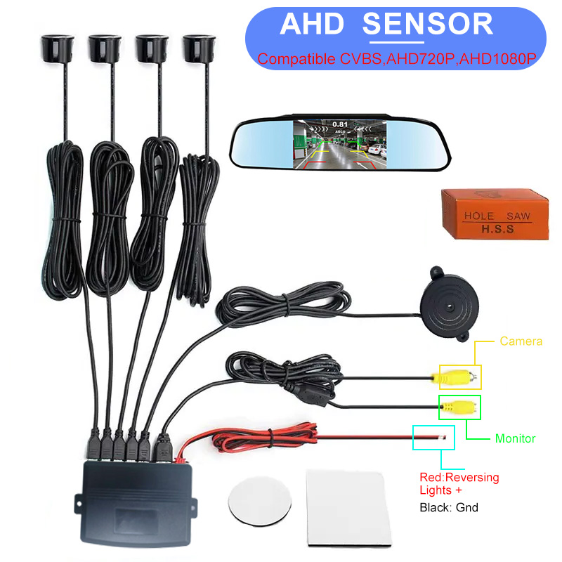 Infrared Obstacle Sensor - Fabryczny czujnik parkowania CVBS AHD z