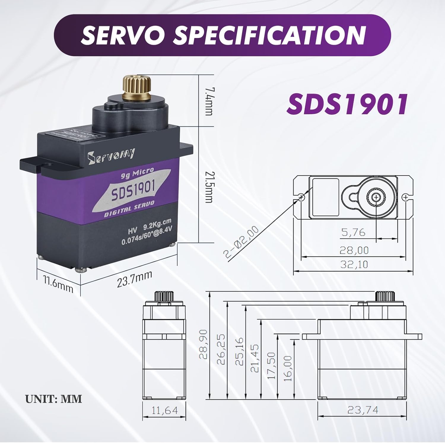 SERVOMY-SDS1901 Cyfrowe Serwo  – Servo Sg90 recenzja i cena