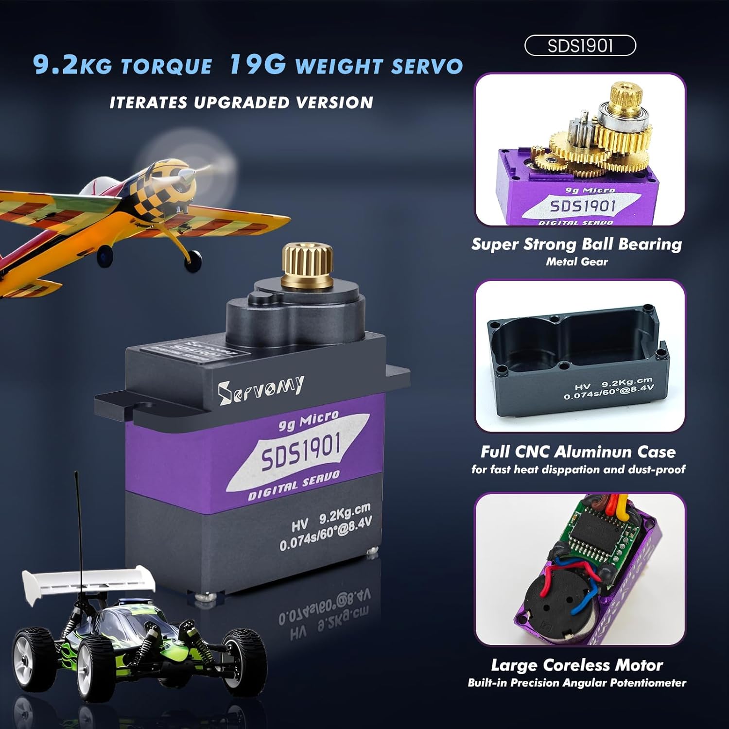 SERVOMY-SDS1901 Cyfrowe Serwo  – Servo Sg90 recenzja i cena